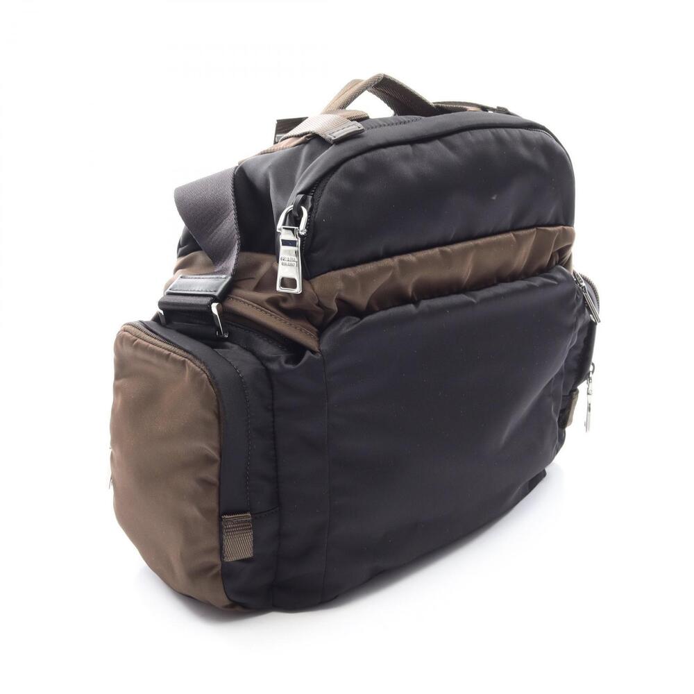 Prada Re Brown Black Shoulder Bag Brown Black
